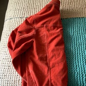 Orange corduroy jacket L